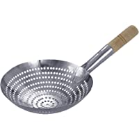 Los mejores  - JADE TEMPLE Colador de Metal con Mango de Madera- diámtro: 30 cm- Longitud: 20 cm- Plata- 62 x 41 x 28 cm